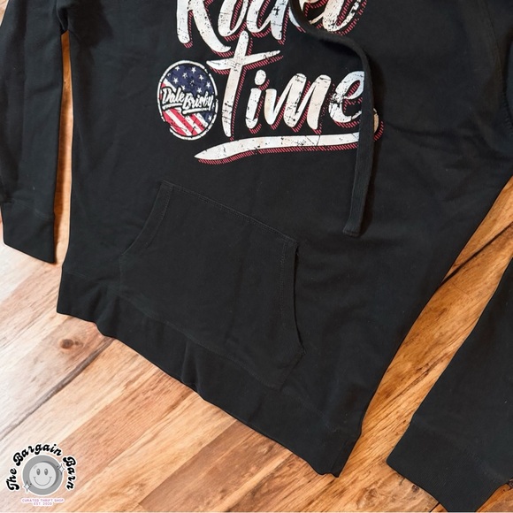 Dale Brisby Rodeo Time Black Pullover Hoodie Western Rock & Roll Denim NWOT (M) - Picture 5 of 5